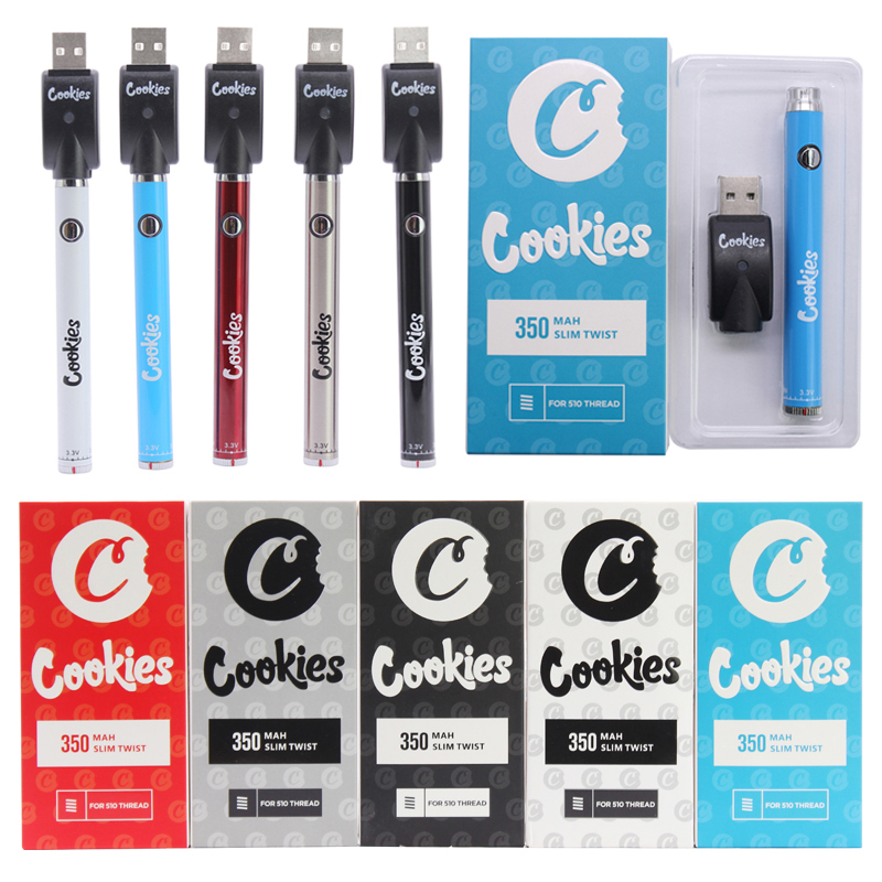 Cookies Twist Battery SF Slim 350mAh Bottom 3.3-4.8V Preheat VV Cartridge California Vape Blister Batteries Pen for 510 Thread Carts
Cookies Twist Battery SF Slim 350mAh Bottom 3.3-4.8V Preheat VV Cartridge California Vape Blister Batteries Pen for 510 Thread Carts