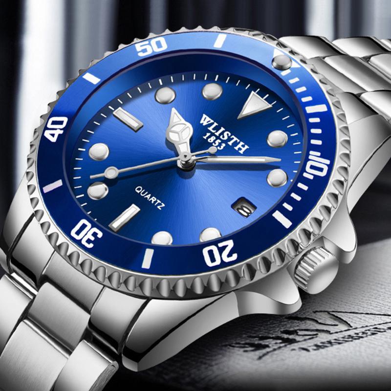 Wristwatches WLISTH 2021 Top Mens Watches Casual Quartz Men Stainless Steel Waterproof Relogio Masculino Gift Clock, Silver blue
Wristwatches WLISTH 2021 Top Mens Watches Casual Quartz Men Stainless Steel Waterproof Relogio Masculino Gift Clock, Silver blue