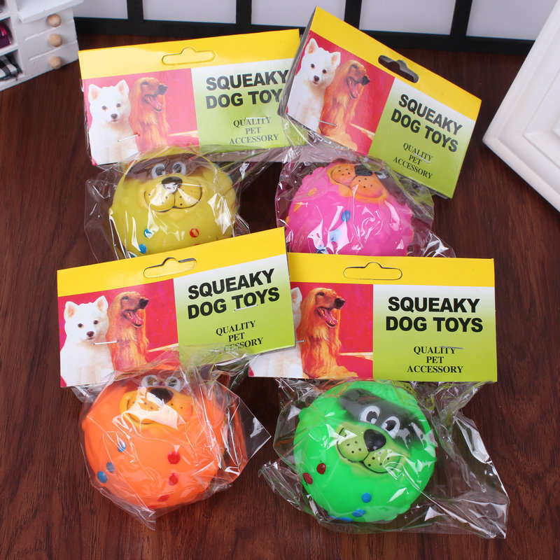 Interactive Dog Toys for Small Vinyl Glue Squeak Puppy Toy Ball Diameter 7cm Pet Chew Toy Bite Resistant