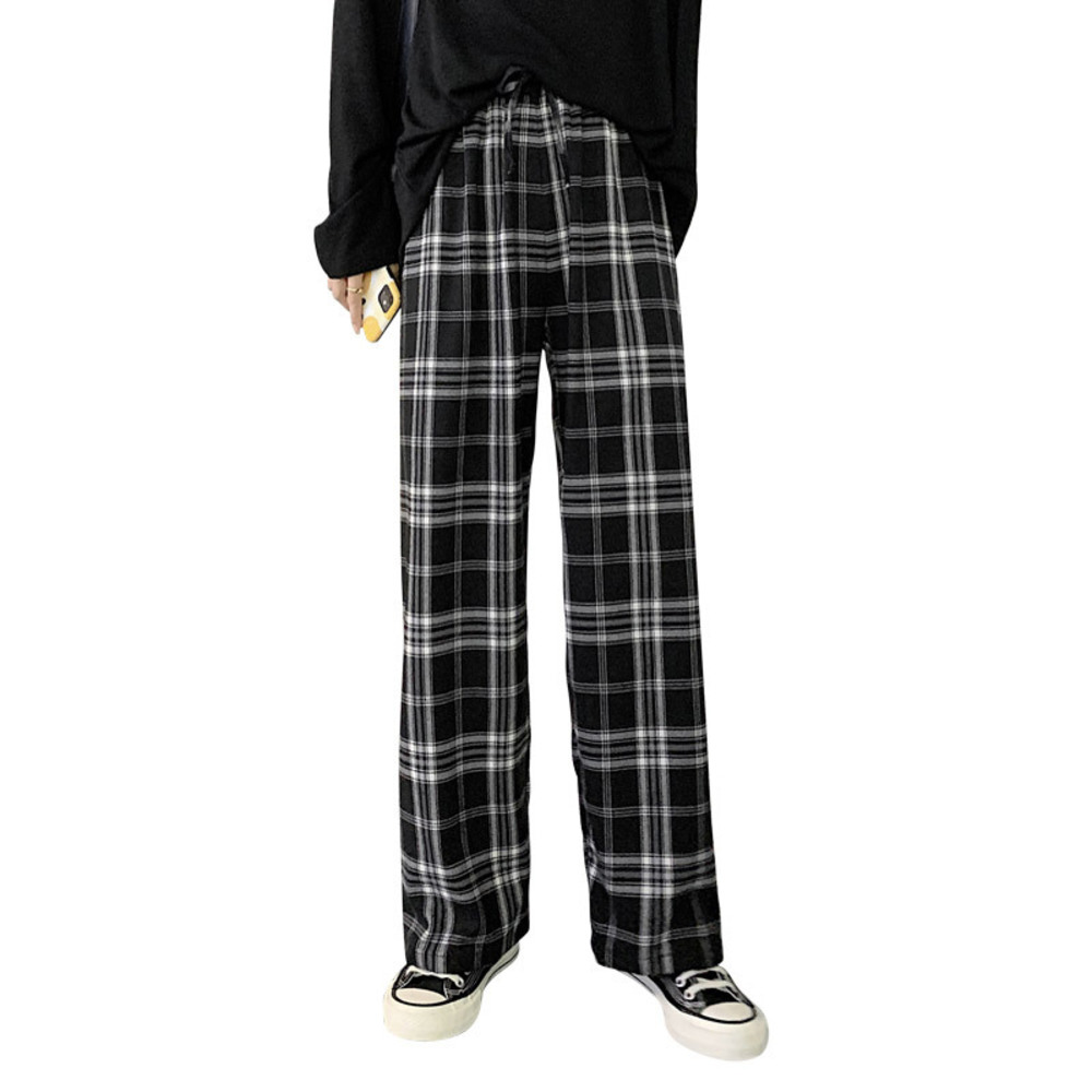 Designer 21ss Plaid pants women's floor mops straight tube loose high waist drop feeling wide leg Hong Kong style casual, Black;white
Designer 21ss Plaid pants women's floor mops straight tube loose high waist drop feeling wide leg Hong Kong style casual, Black;white