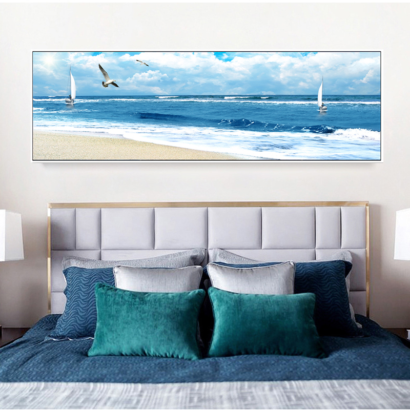 Wall Art Pictures Pink Clouds Seascape Paintings Posters and Prints Pictures For Living Room Landscape Modern Art