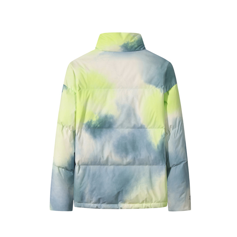 Winter Gradient Down Jacket Men's and Women's Stand Collar Fashion Colorful Down Coat