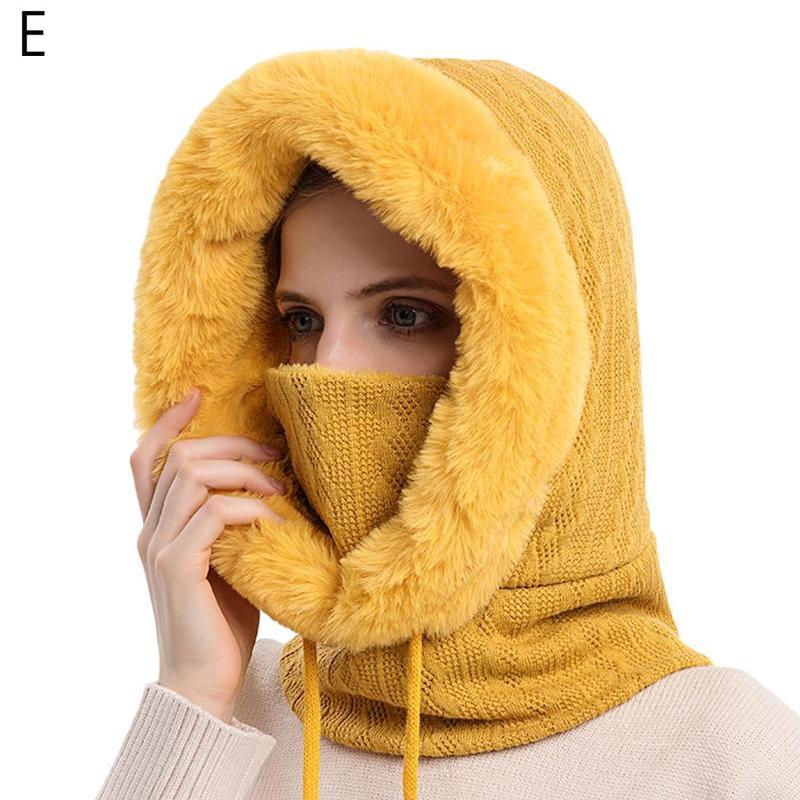 Winter Knitted Women Thick Warm Outdoor Riding Ski Cap