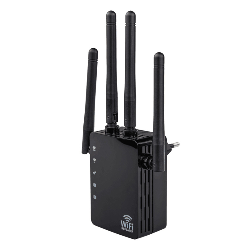 Dual Band 1200M WiFi Router 4 Antenna Wireless Signal Amplification Extension Wi-Fi Repeater For Home Office