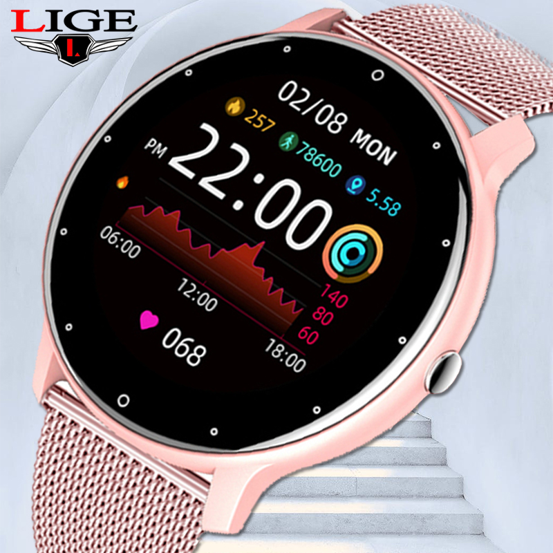 LIGE 2021 New Smart Watch Women Full Touch Screen Sport Fitness Watch IP67 Waterproof Bluetooth For Android ios smartwatch Meng, Yellow
LIGE 2021 New Smart Watch Women Full Touch Screen Sport Fitness Watch IP67 Waterproof Bluetooth For Android ios smartwatch Meng, Yellow