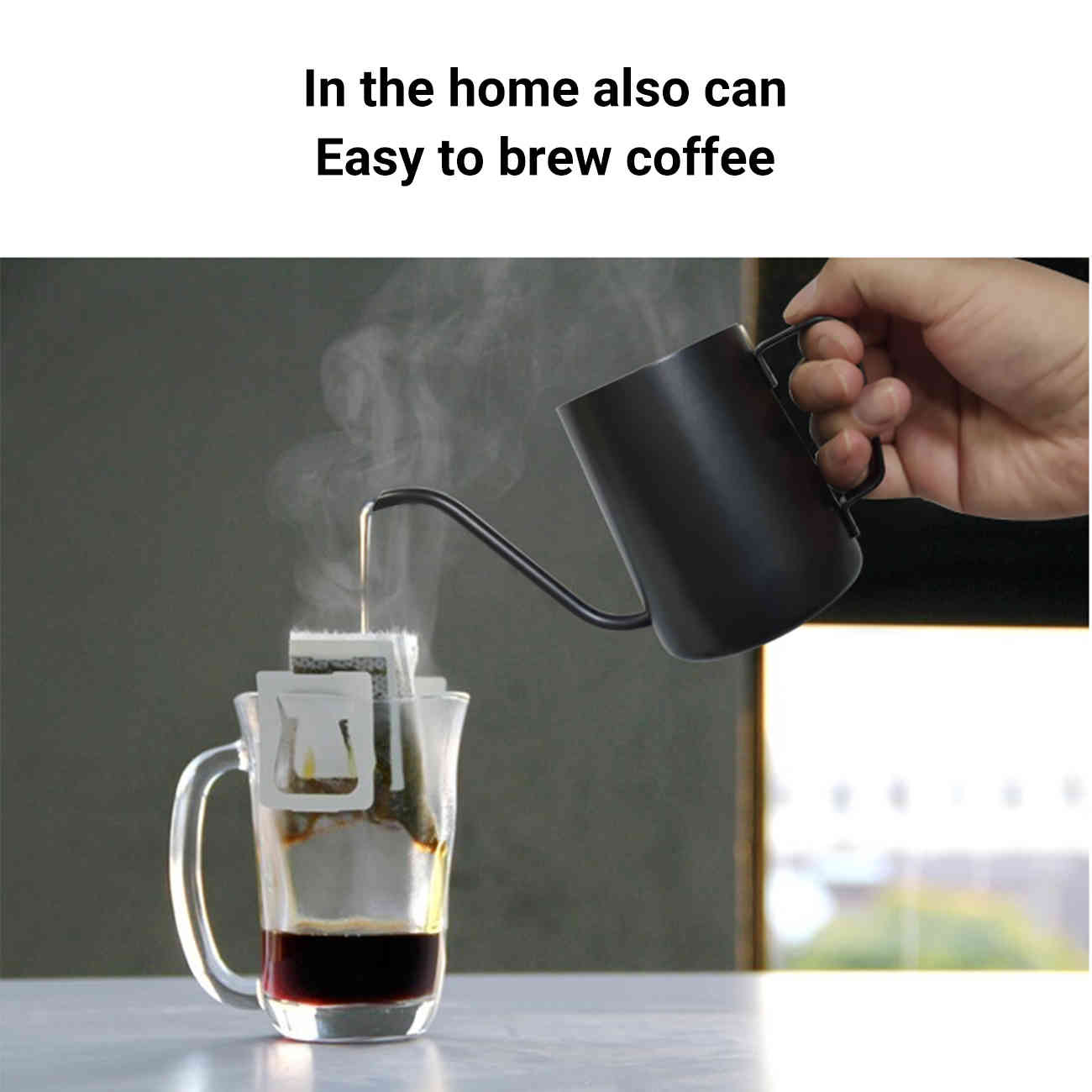Coffee Pot 304 Stainless Steel Small Fine Pour Gooseneck Tea Kettle Handheld Long Narrow Spout Coffee Making Cup latte coffee