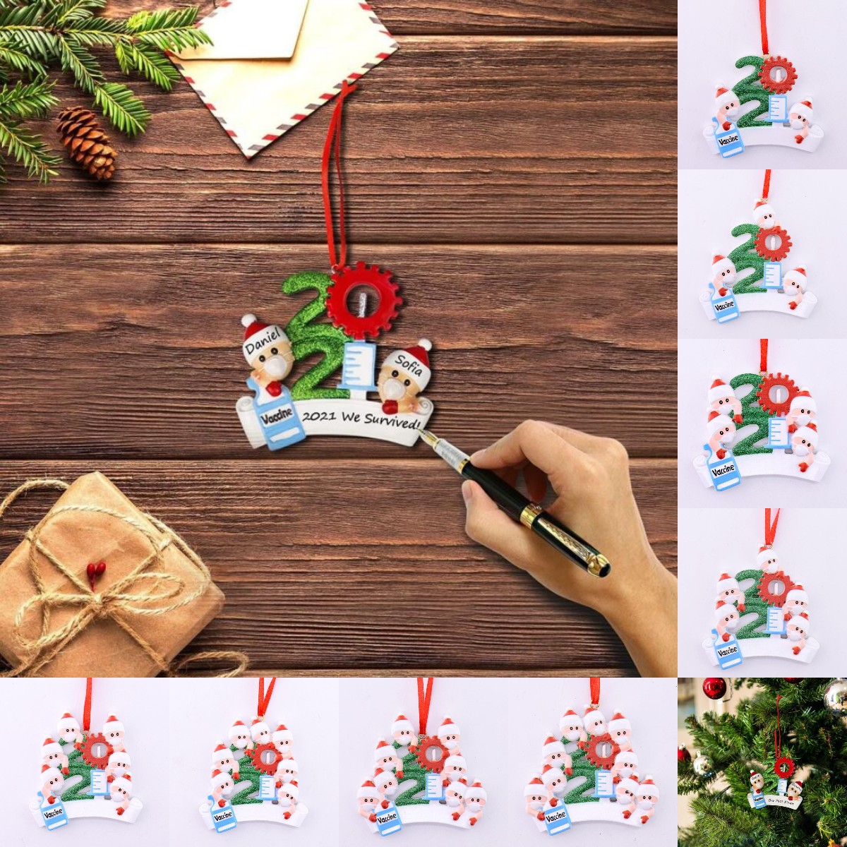 2021 New Quarantine Christmas Birthdays Party Decoration Gift Product Personalized Hanging Ornament Pandemic -Social Distancing-Family 1-9 Heads
2021 New Quarantine Christmas Birthdays Party Decoration Gift Product Personalized Hanging Ornament Pandemic -Social Distancing-Family 1-9 Heads