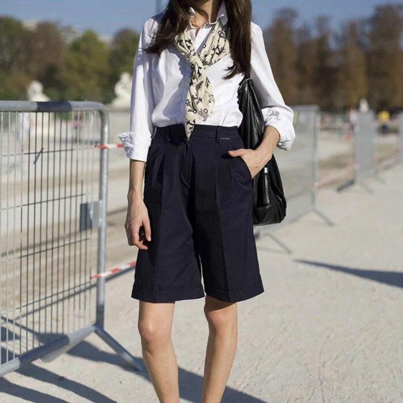 Spring And Summer Shorts Women Cotton Casual Knee Length Women's