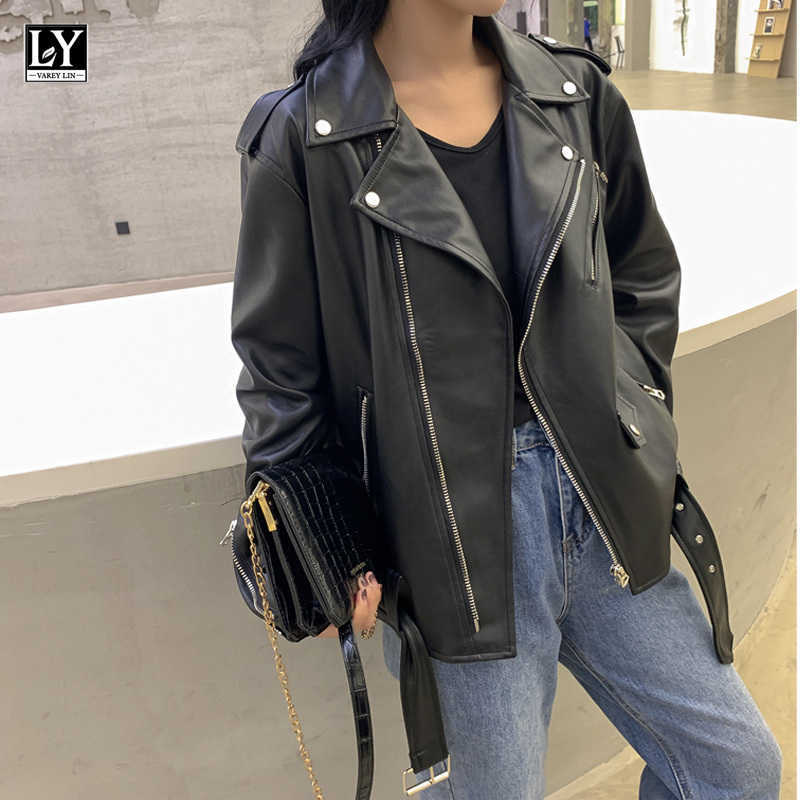 LY VAREY LIN Spring Autumn Women Leather Jacket Lady Big Pockets Zippers Motorcycle Biker Female Coats PU Faux Jackets 210526, Black
LY VAREY LIN Spring Autumn Women Leather Jacket Lady Big Pockets Zippers Motorcycle Biker Female Coats PU Faux Jackets 210526, Black
