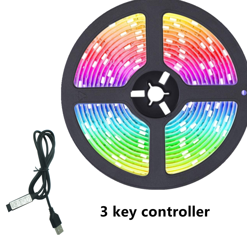 5M RGB 5050 Led Strip Light Bluetooth App Control 5V USB Led Tape Flexible Ribbon Diode Tape for TV Backlight Room Decoration D4.0