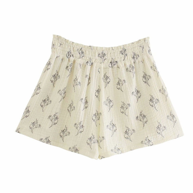 Casual Women High Waist Straight Shorts Summer Fashion Ladies Beach Style Sweet Female Printed 210515