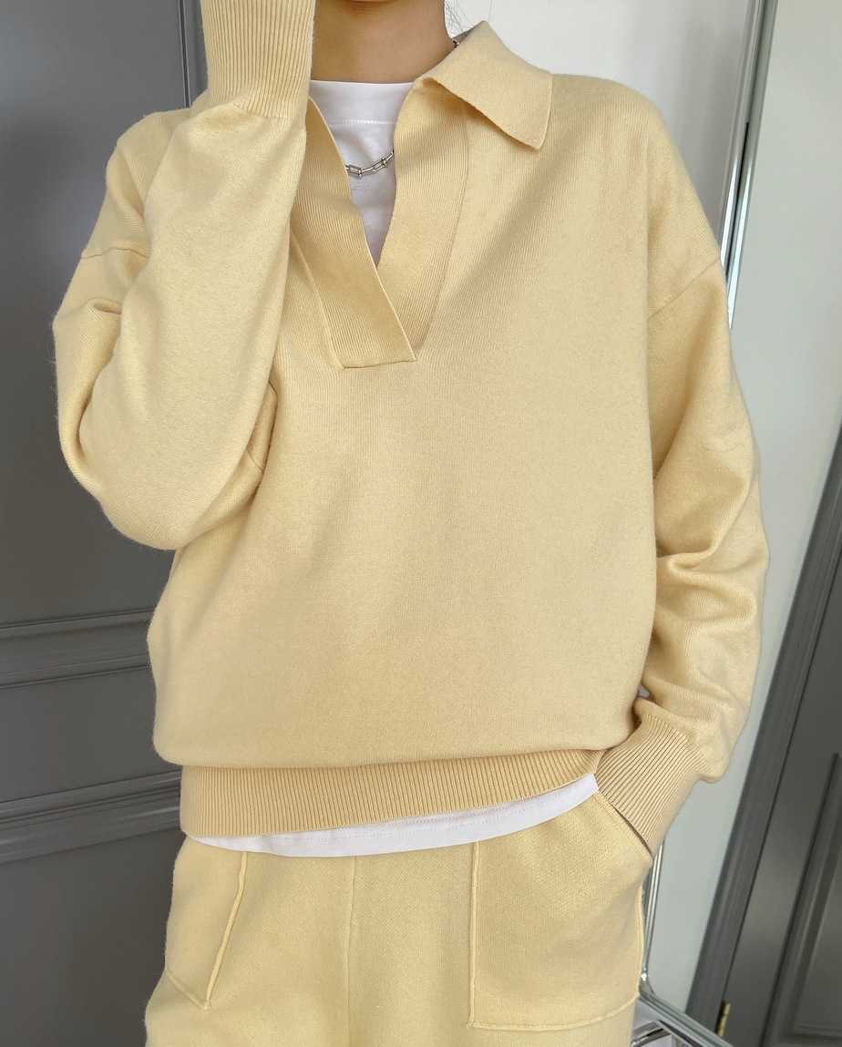 woman cashmere warm soft wool sweatshort from set loveMODA 210910