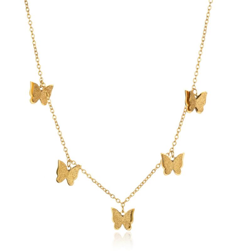 Chokers Boho Cute Butterfly Pendant Necklace For Woman Gold Color Stainless Steel 38+5cm Neck Choker Necklaces Fashion Jewelry 2021
Chokers Boho Cute Butterfly Pendant Necklace For Woman Gold Color Stainless Steel 38+5cm Neck Choker Necklaces Fashion Jewelry 2021