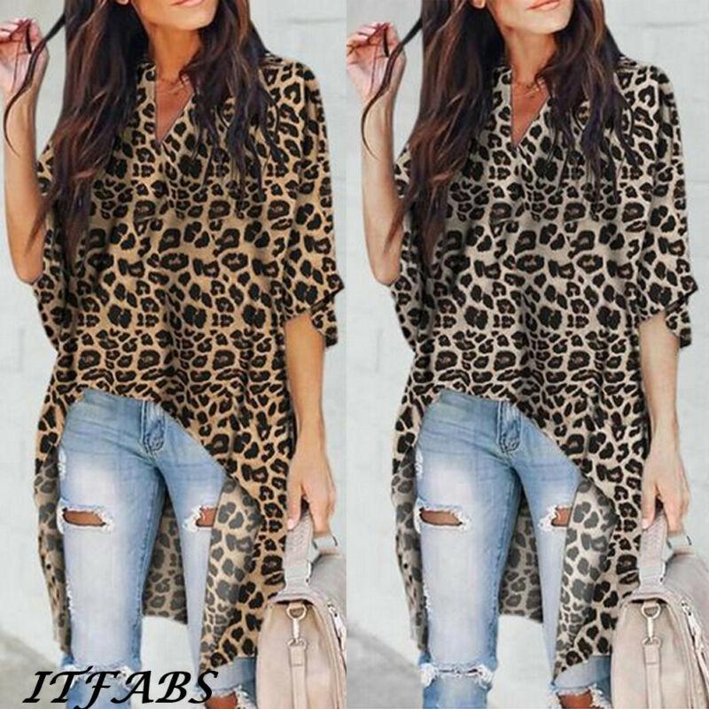 Women's Blouses & Shirts 2021 Fashion Casual V-Neck Blouse Half Flare Sleeve Long Shirt Ladies Irregular Leopard Print Tops And, White
Women's Blouses & Shirts 2021 Fashion Casual V-Neck Blouse Half Flare Sleeve Long Shirt Ladies Irregular Leopard Print Tops And, White
