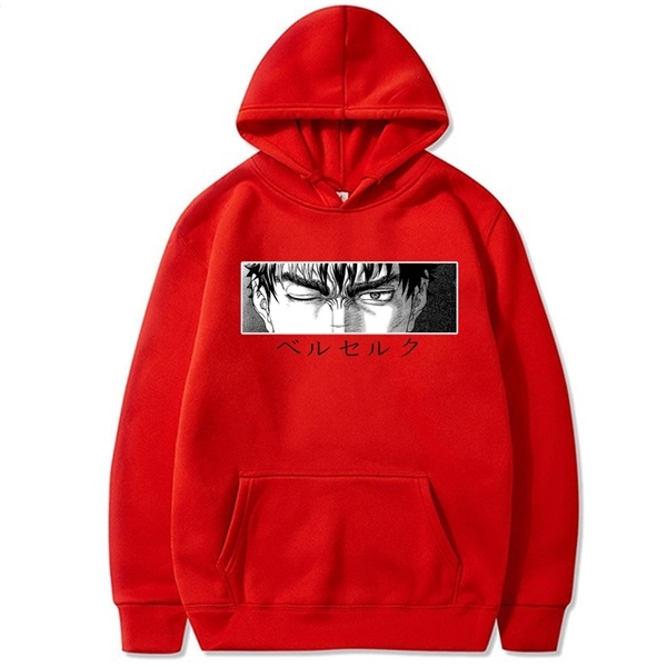 Men Berserk Guts Hoodie Manga Pullovers Hoodies Sweatshirts Anime Eye Print Anime Hoody Streetwear Tops Y0809