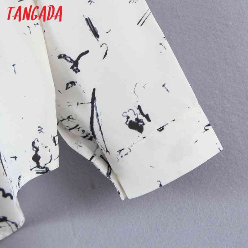 Spring Women Print Blouse Long Sleeve Chic Female Office Lady Shirt Blusas Femininas SL550 210416