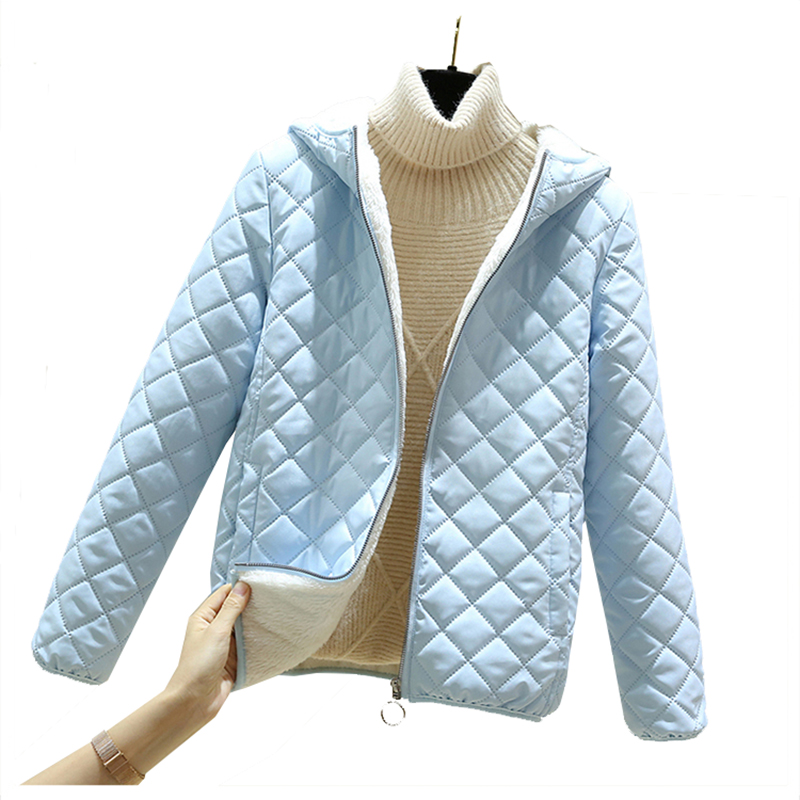 Cotton Jacket Woman Winter Lamb Velvet Jackets Female Hooded Padded Clothing Ladies Plus Size Long-Sleeved Cotton Coat, Sky blue
Cotton Jacket Woman Winter Lamb Velvet Jackets Female Hooded Padded Clothing Ladies Plus Size Long-Sleeved Cotton Coat, Sky blue