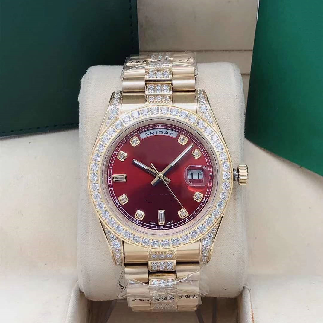 Master design automatic mechanical mens watch luxury fashion 40mm dial handmade diamond-encrusted folding buckle sapphire glass Christmas gift