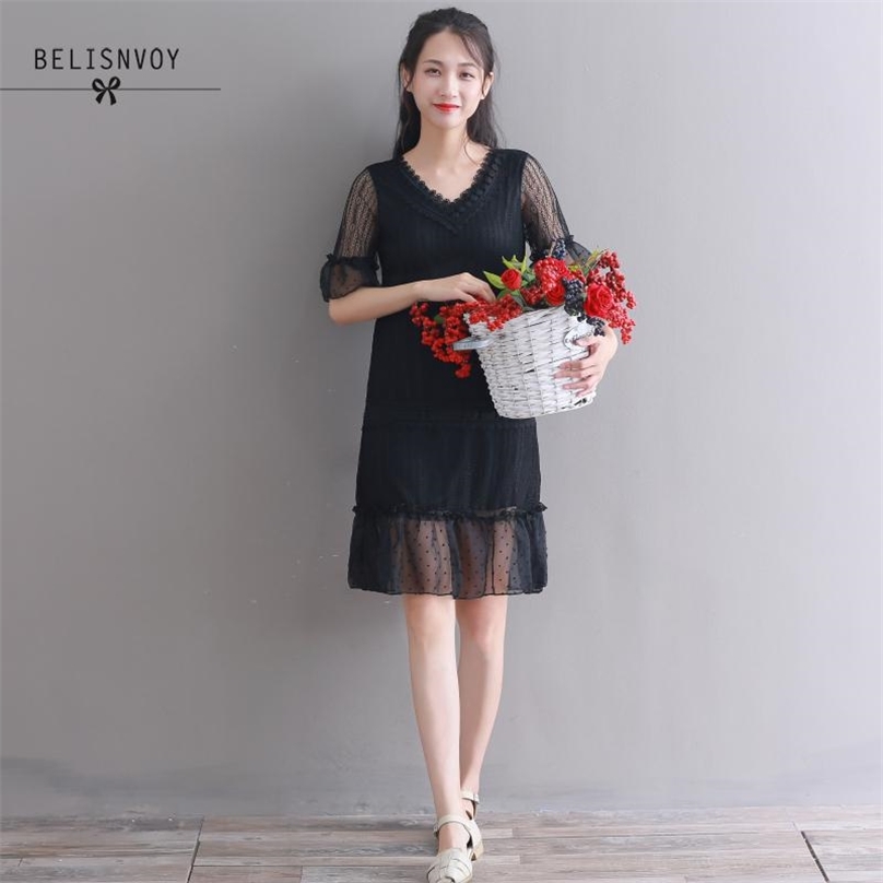 Mori Girl Summer Women Sweet Party Dress V-neck Hollow Out Corchet Elegant Vestidos Flare Sleeve Lace Patchwork 210520, Black
Mori Girl Summer Women Sweet Party Dress V-neck Hollow Out Corchet Elegant Vestidos Flare Sleeve Lace Patchwork 210520, Black