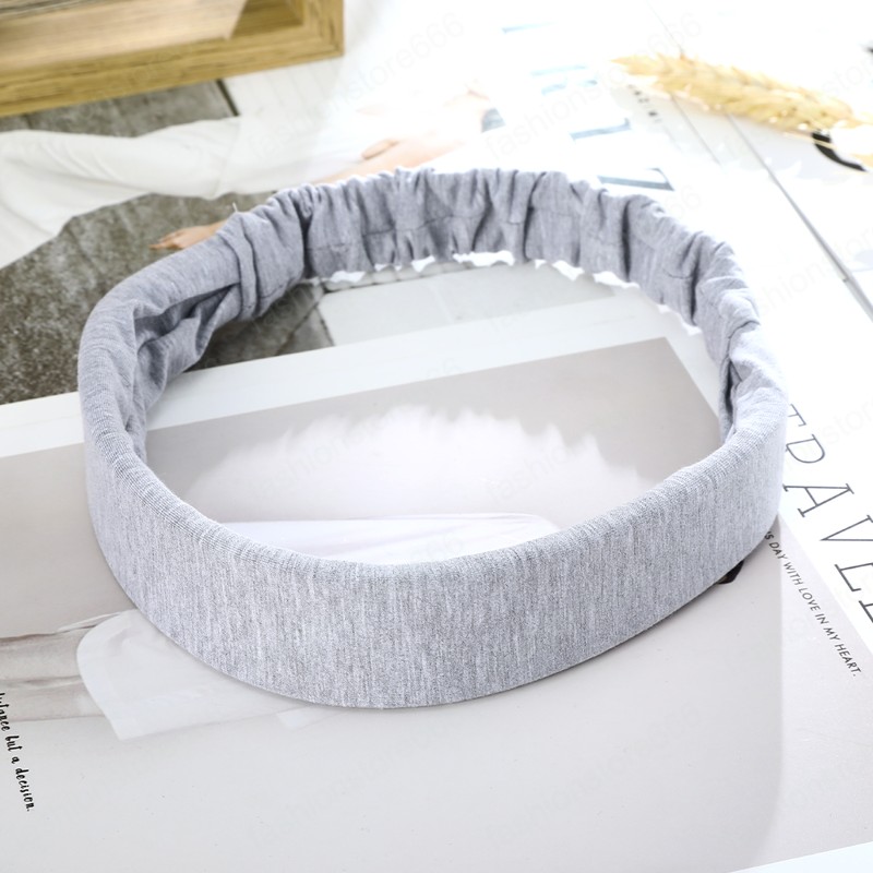 Women Elastic Headbands Girls Solid Color Cloth Hairbands Sports Yoga Hair band Fashion Hair Accessories Headwear