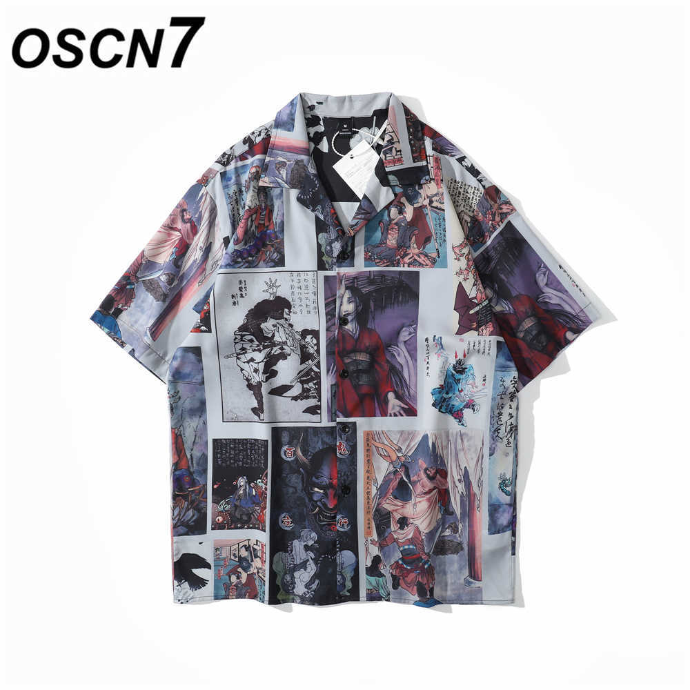 OSCN7 Casual Printed Short Sleeve Shirt Men Street Hawaii Beach Oversize Women Fashion Harujuku Shirts for 255 210721, Black
OSCN7 Casual Printed Short Sleeve Shirt Men Street Hawaii Beach Oversize Women Fashion Harujuku Shirts for 255 210721, Black