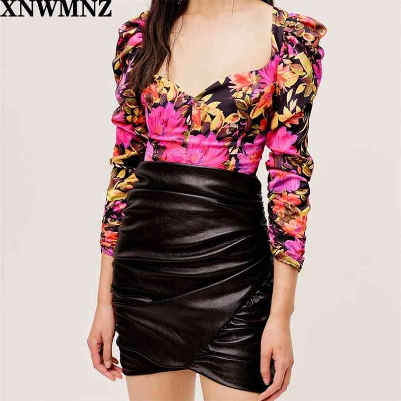 women tropical floral print crop blouse Girls romantic sweetheart neck Draped Puff Sleeves Open Back with Lace Up top 210520, Picture color
women tropical floral print crop blouse Girls romantic sweetheart neck Draped Puff Sleeves Open Back with Lace Up top 210520, Picture color