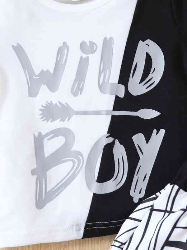 Baby Letter Graphic Tee With Shorts SHE