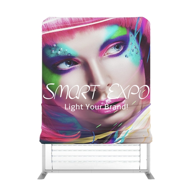 Vibrant LED Backlit floor Banner Advertising Display 850*2280mm