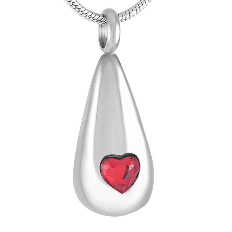 Pendant Necklaces IJD9395 Cute Red Shiny Stone Inlay Teardrop Human/ Pet Cremation Ashes Holder Keepsake Stainless Steel Jewelry
Pendant Necklaces IJD9395 Cute Red Shiny Stone Inlay Teardrop Human/ Pet Cremation Ashes Holder Keepsake Stainless Steel Jewelry