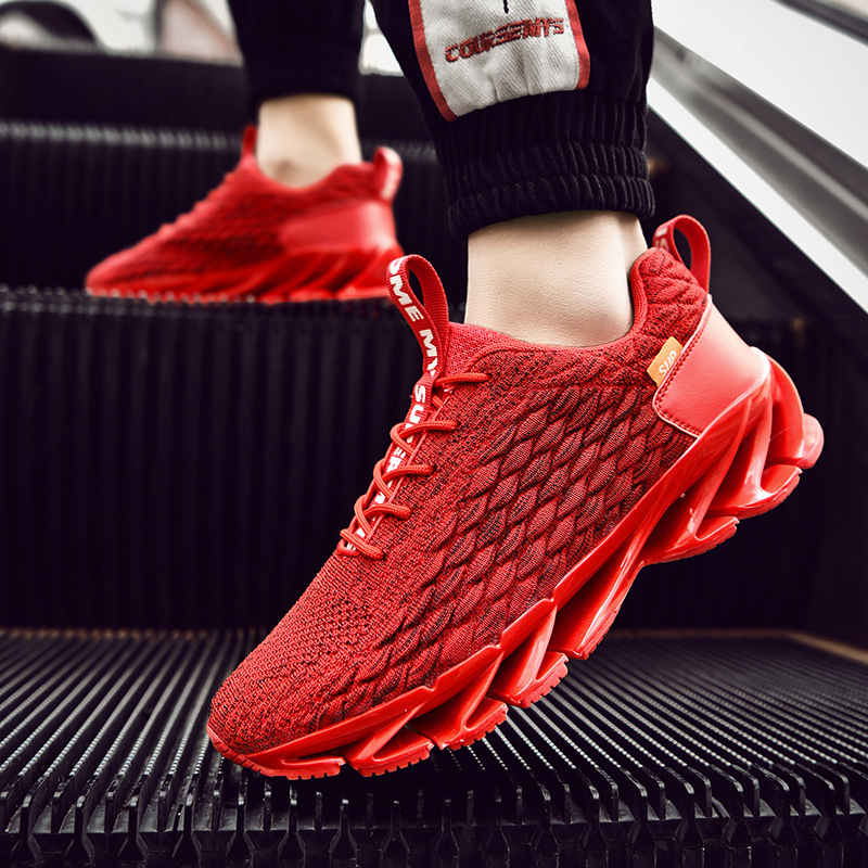 THRILLER Men's spring and summer large size blade sports running shoes breathable fashion all-match casual mesh hollow trend, Black
THRILLER Men's spring and summer large size blade sports running shoes breathable fashion all-match casual mesh hollow trend, Black