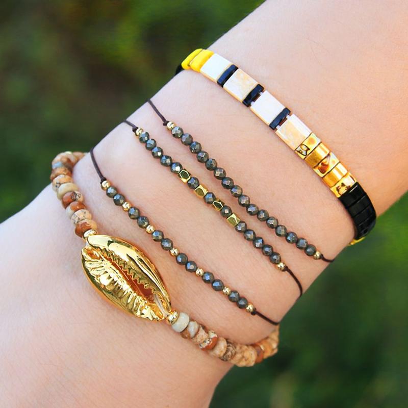 Beaded, Strands KELITCH Gold Shell Bracelets Women Stone Beaded Seashell Strand Adjustable Jewelry Gift Anime
Beaded, Strands KELITCH Gold Shell Bracelets Women Stone Beaded Seashell Strand Adjustable Jewelry Gift Anime