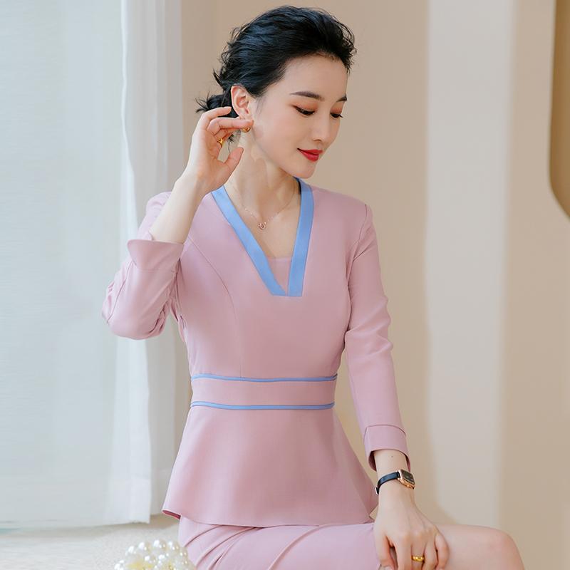 Two Piece Dress Fashion Women Skirt Suits Pink Blazer And Jacket Sets Ladies Work Business Office Uniform StylesTwo