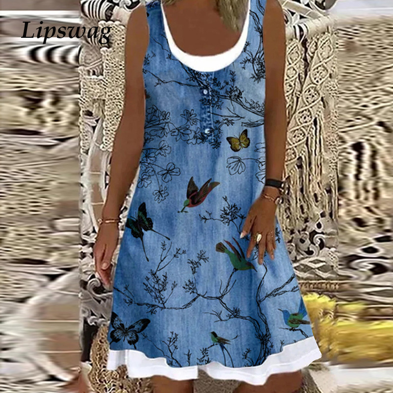 summer fashion square collar sleeveless party dress new women butterfly print button tank dress vintage casual beach loose dresshigh quality, Black;gray
summer fashion square collar sleeveless party dress new women butterfly print button tank dress vintage casual beach loose dresshigh quality, Black;gray