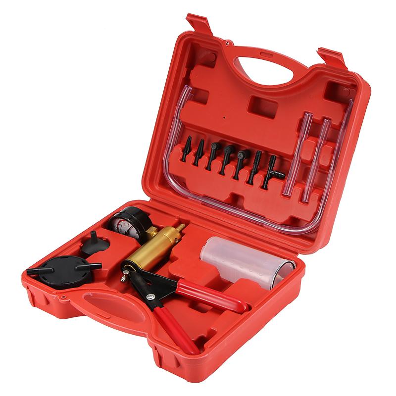 

Professional Hand Tool Sets 1 Set Manual Vacuum Bleeding Brake Fluid Bleeder Tools Pistol Pump Tester Kit Pressure Gauge