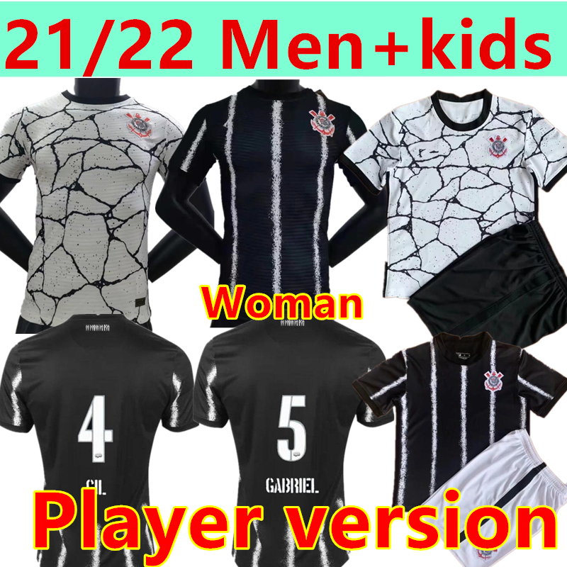 

21 22 Corinth Soccer Jerseys Player version camisetas de fútbol Corinthians gil GABRIEL Balbuena luan CASSIO JADSON SENNA KAZIM FAGNER CANTILLO jo men+kids+woman, 21/22 home woman