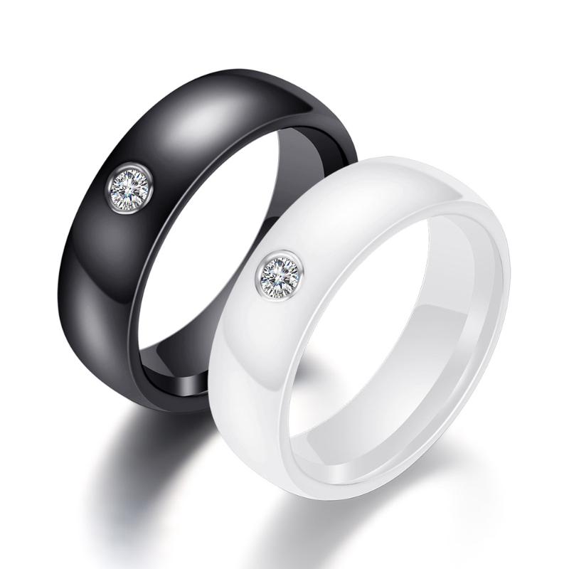 Wedding Rings Fashion Men Women Black White Colorful Ring Ceramic For With Big Crystal Band Width 6mm Size 6-10 Gift
Wedding Rings Fashion Men Women Black White Colorful Ring Ceramic For With Big Crystal Band Width 6mm Size 6-10 Gift