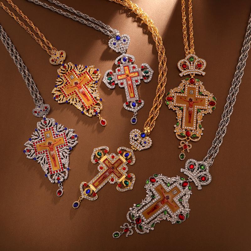 Pendant Necklaces Christian Religious Jesus Cross Necklace For Women Men Orthodox Catholic Crucifix Long Chain Jewelry Gift
Pendant Necklaces Christian Religious Jesus Cross Necklace For Women Men Orthodox Catholic Crucifix Long Chain Jewelry Gift