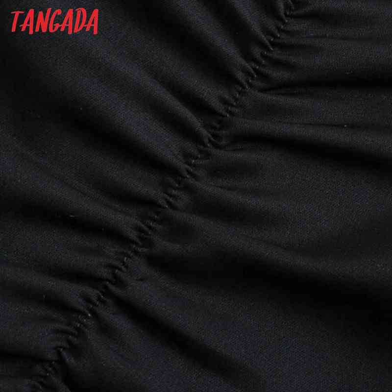 Women Retro Black Crop Short Sleeve Summer Chic Female Sexy Slim Shirt Tops 3D56 210416