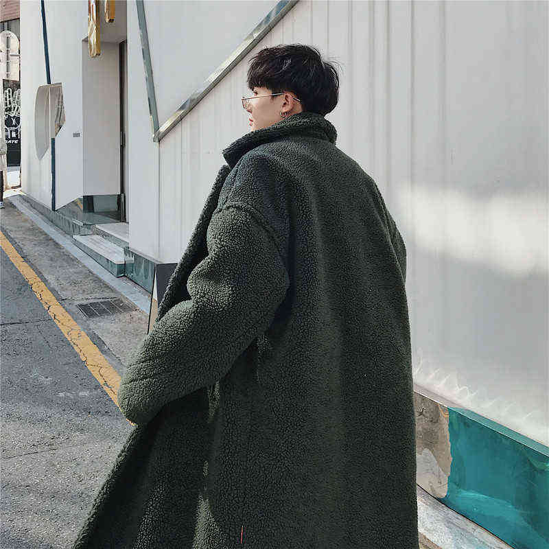 Winter Long Overcoat Men High Quality Thicken Wool Bomber Jacket Coat Male Trench Woolen Warm Coat Mens Camel Teddy Coats 4XL 211122