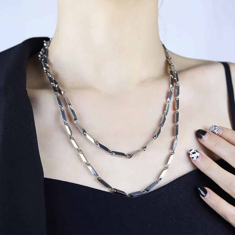 Chains Men And Women Stainless Steel 3mm Width Necklace 50/55/60cm Length Chain Fashion Wedding Engagement Punk Jewelry, Silver
Chains Men And Women Stainless Steel 3mm Width Necklace 50/55/60cm Length Chain Fashion Wedding Engagement Punk Jewelry, Silver
