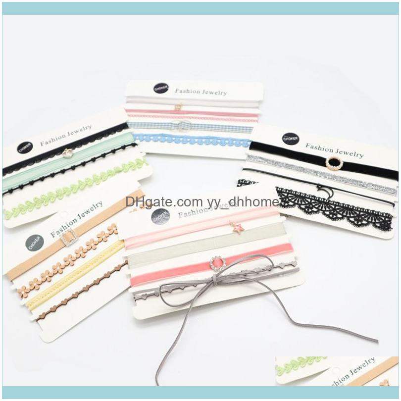 Chokers Necklaces & Pendants Jewelrychokers 4 Pcs/Set Fashion Multicolor Veet Choker Lace Necklace Rope Chain Layer Chocker Vintage Charm Je
Chokers Necklaces & Pendants Jewelrychokers 4 Pcs/Set Fashion Multicolor Veet Choker Lace Necklace Rope Chain Layer Chocker Vintage Charm Je