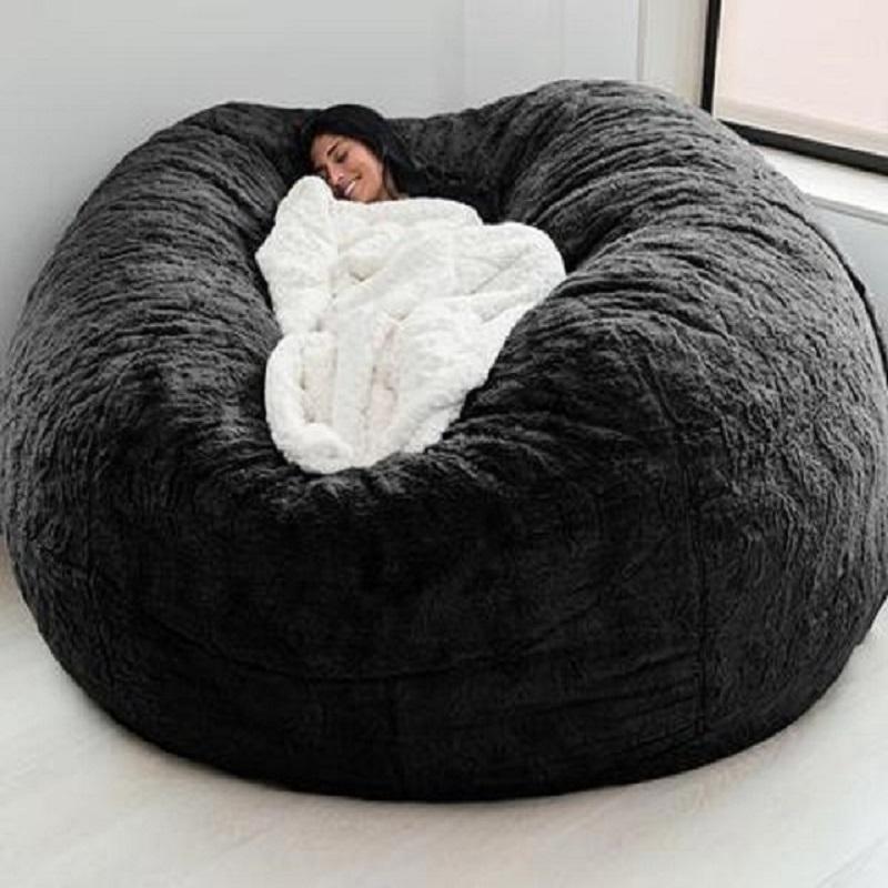 Fur Cover Machine Washable Big Size Furry Of Camp Furniture Bean Bag Chair