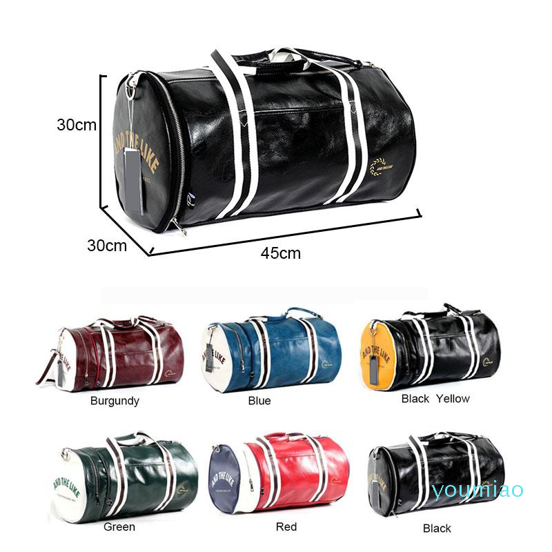Outdoor Bags Sport Gym Bag For Women Men Shoulder With Shoes Storage Pocket Fitness Training Waterproof Leather Travel