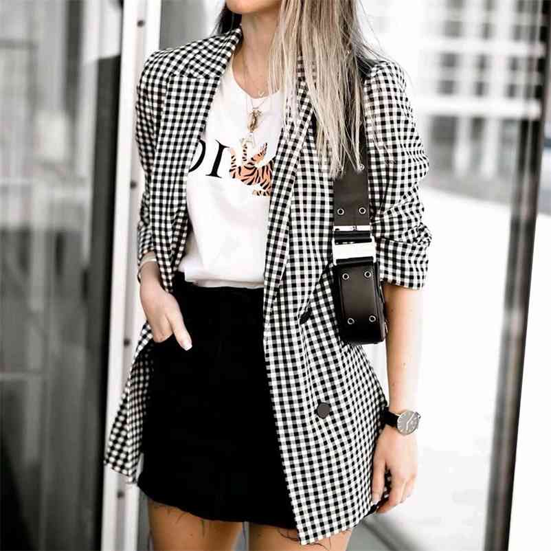 Vintage Chic Plaid Pockets Buttons Blazer Coat Women Notched Collar Long Sleeve Outerwear Casual Casaco Femme 210519, Bl
Vintage Chic Plaid Pockets Buttons Blazer Coat Women Notched Collar Long Sleeve Outerwear Casual Casaco Femme 210519, Bl