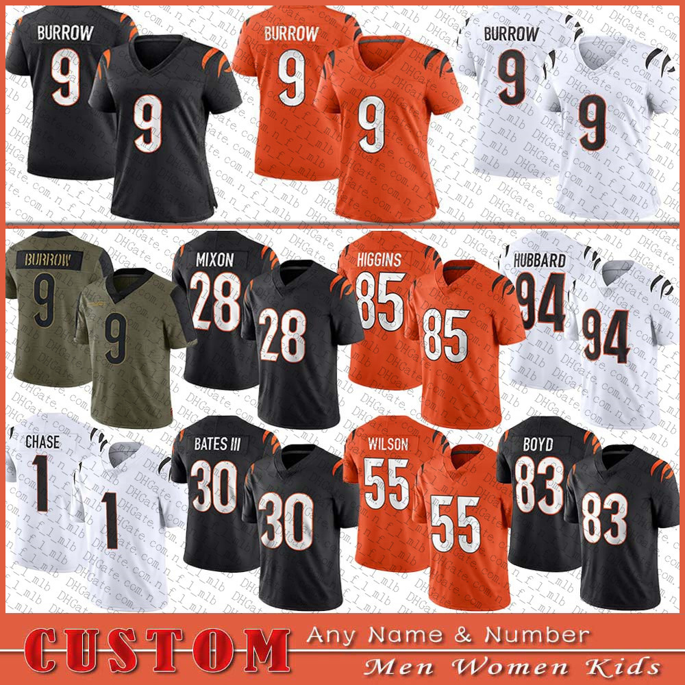 9 Joe Burrow 28 Mixon 94 Sam Hubbard Custom Football Jersey 1 JaMarr Chase 55 Logan Wilson Tee Higgins Jessie Bates III Tyler Boyd Evan McPherson Cam Sample Darius Hodge, Shown
9 Joe Burrow 28 Mixon 94 Sam Hubbard Custom Football Jersey 1 JaMarr Chase 55 Logan Wilson Tee Higgins Jessie Bates III Tyler Boyd Evan McPherson Cam Sample Darius Hodge, Shown