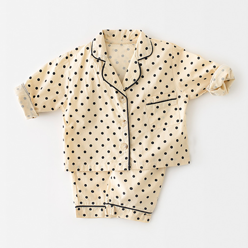 Baby Pajamas Set Cute Long-sleeved Single-breasted Infant Boys Girls Home Clothes 2Pcs Spring Autumn Indoor 210515