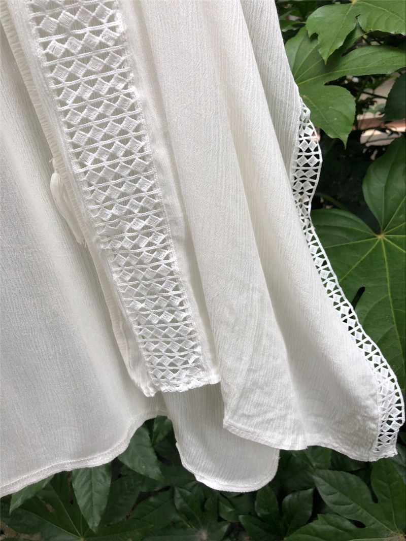 Cotton Tunics for Beach Women Swimsuit Cover up Woman Swimwear wear Pareo Dress Saida de Praia #Q497 210420