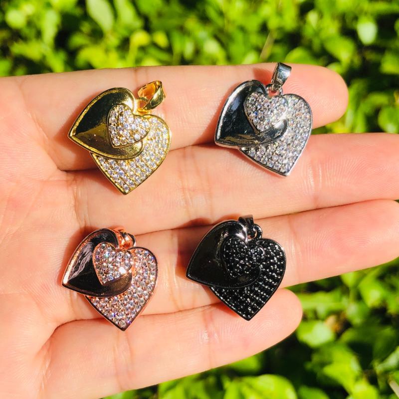Charms 5pcs Triple Heart Charm For Women Jewelry Bracelet Making Cubic Zirconia Pave Gold Plated Necklace Keychain Bangle Accessories, Bronze;silver
Charms 5pcs Triple Heart Charm For Women Jewelry Bracelet Making Cubic Zirconia Pave Gold Plated Necklace Keychain Bangle Accessories, Bronze;silver
