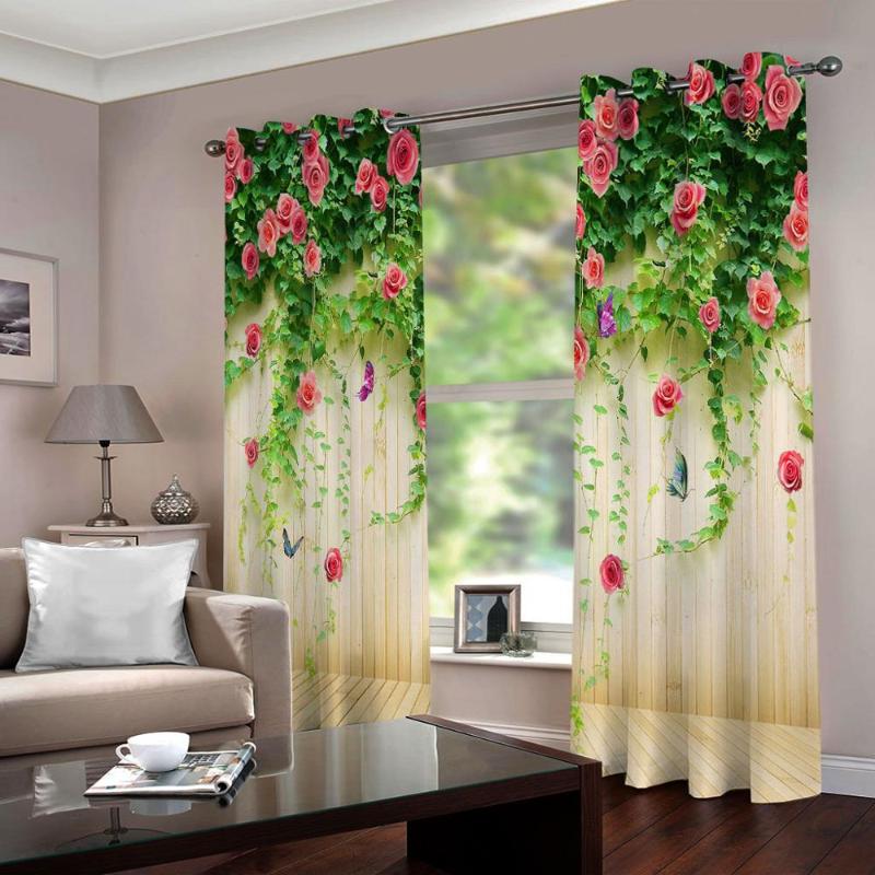Curtain & Drapes 3D Rose Curtains For Living Room Window Decoration Romantic Wedding Printing
Curtain & Drapes 3D Rose Curtains For Living Room Window Decoration Romantic Wedding Printing