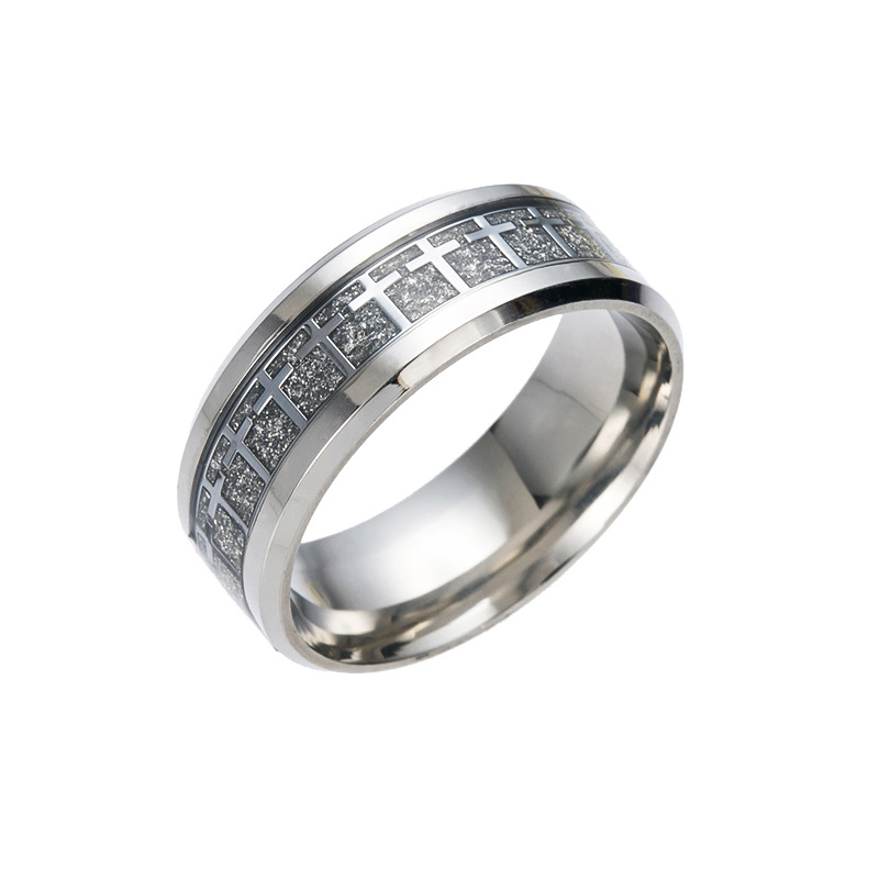 Personalized Stainless Steel Cross Men's Ring Celtic Cross Rings for Men Women Christian Rings Jewelry Band Ring Nice Gift for Boyfriend Husband 